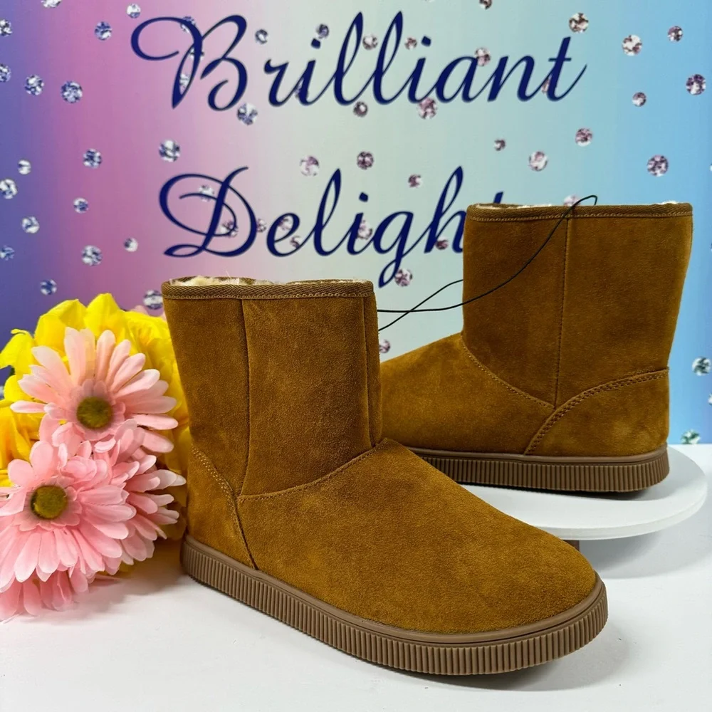 🍁SUEDE SHEARLING STYLE GIRLS BOOTS